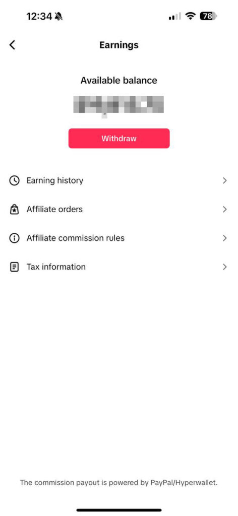 earnings dashboard for a succesful 6FC creator